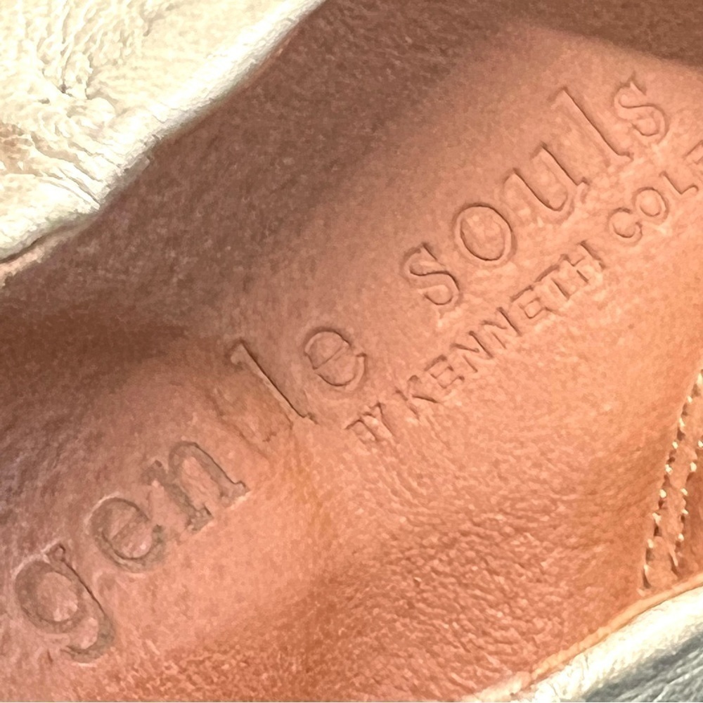 Gentle Souls Lara A-Line Sport Leather Gold Slip On Comfort Espadrilles Womens 9 - Picture 13 of 13